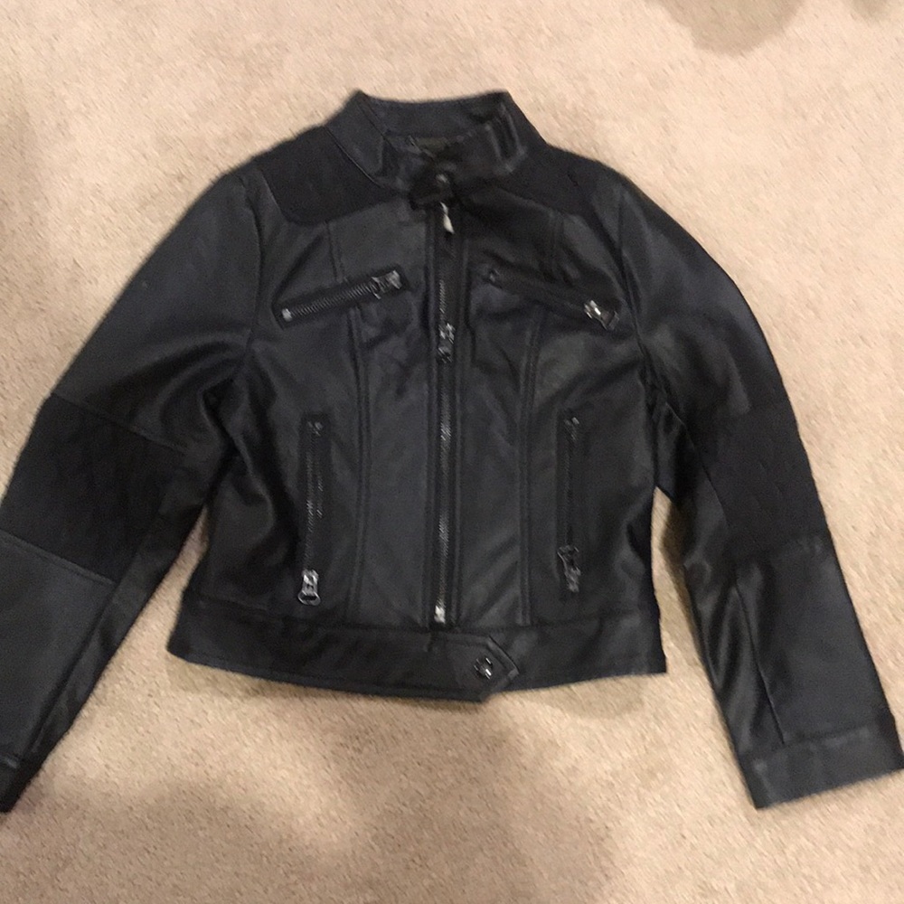 Girls Jessica Simpson faux leather jacket